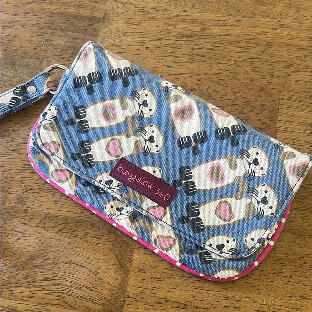 Blue OTTER Wristlet